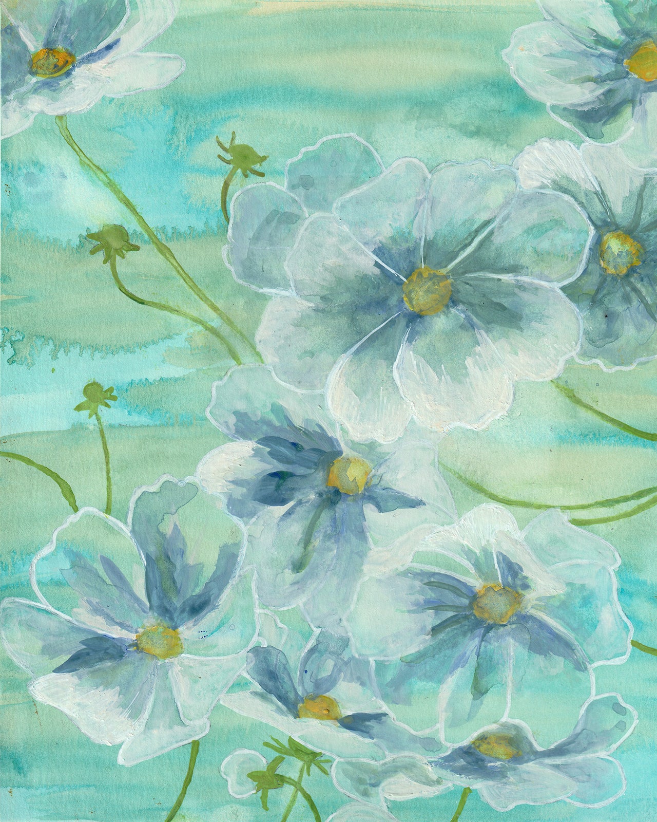 Blue Cosmos | Original Painting