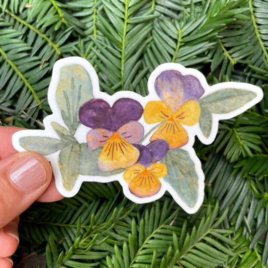 Wild Pansies Sticker