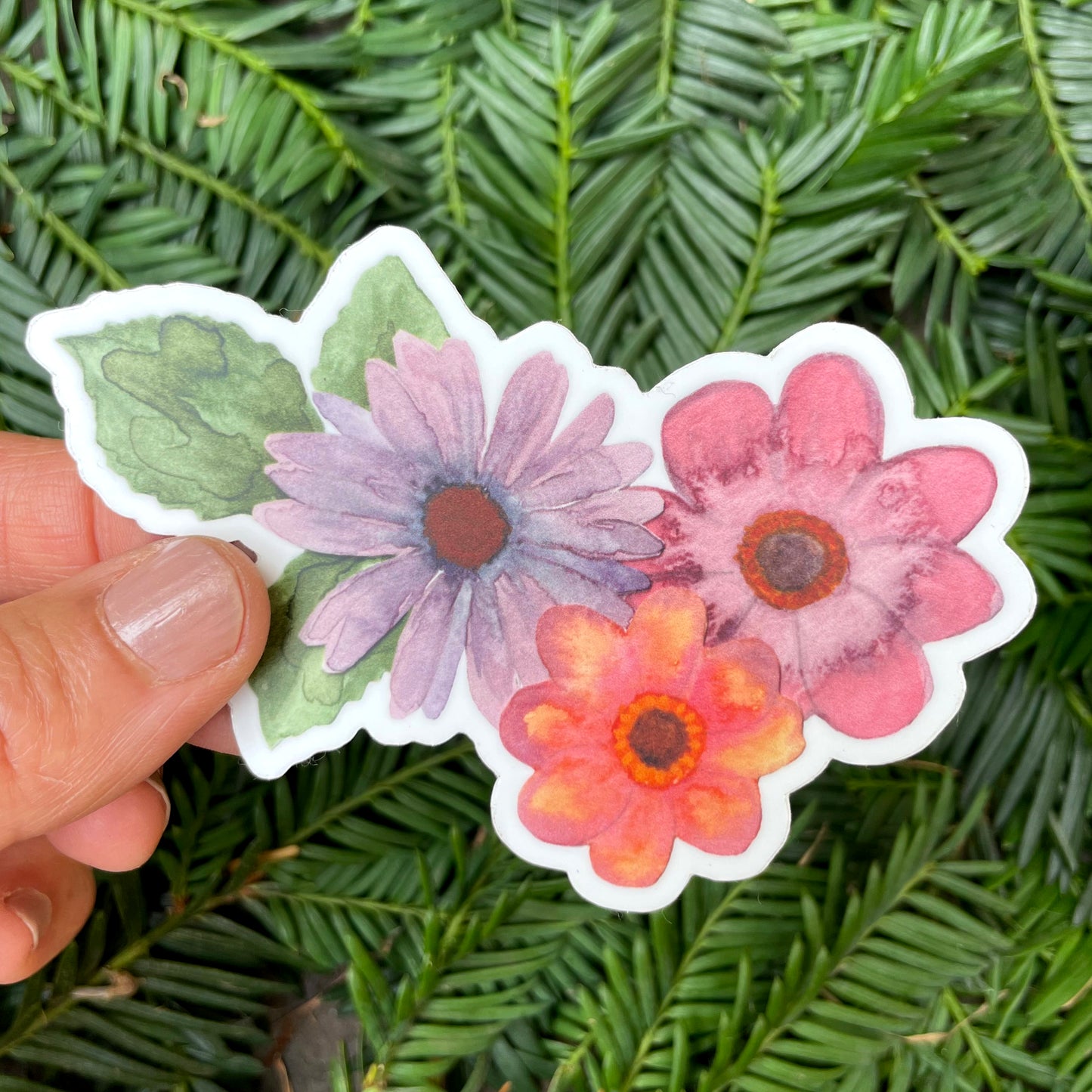 Set of 5 Flower Stickers