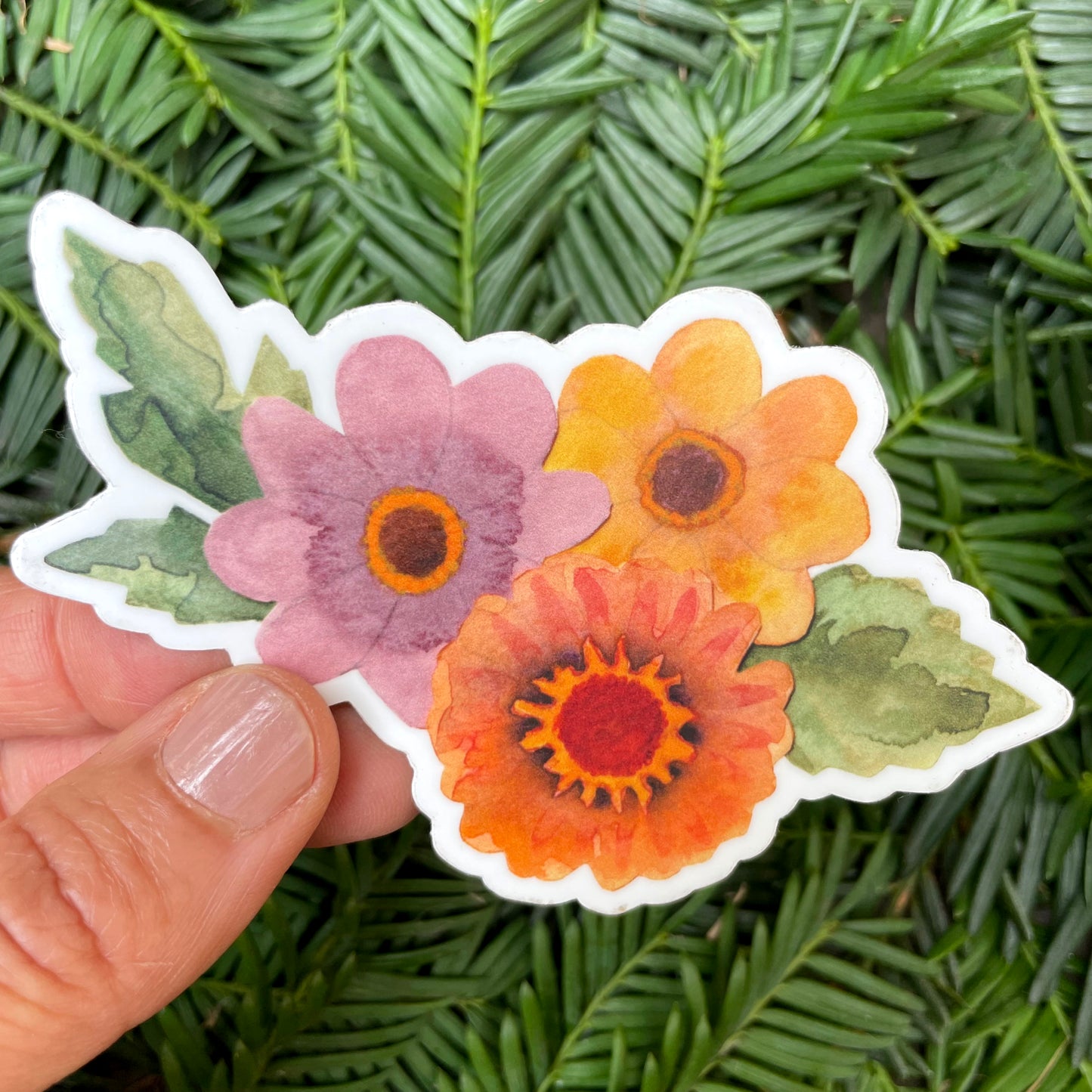 Set of 5 Flower Stickers