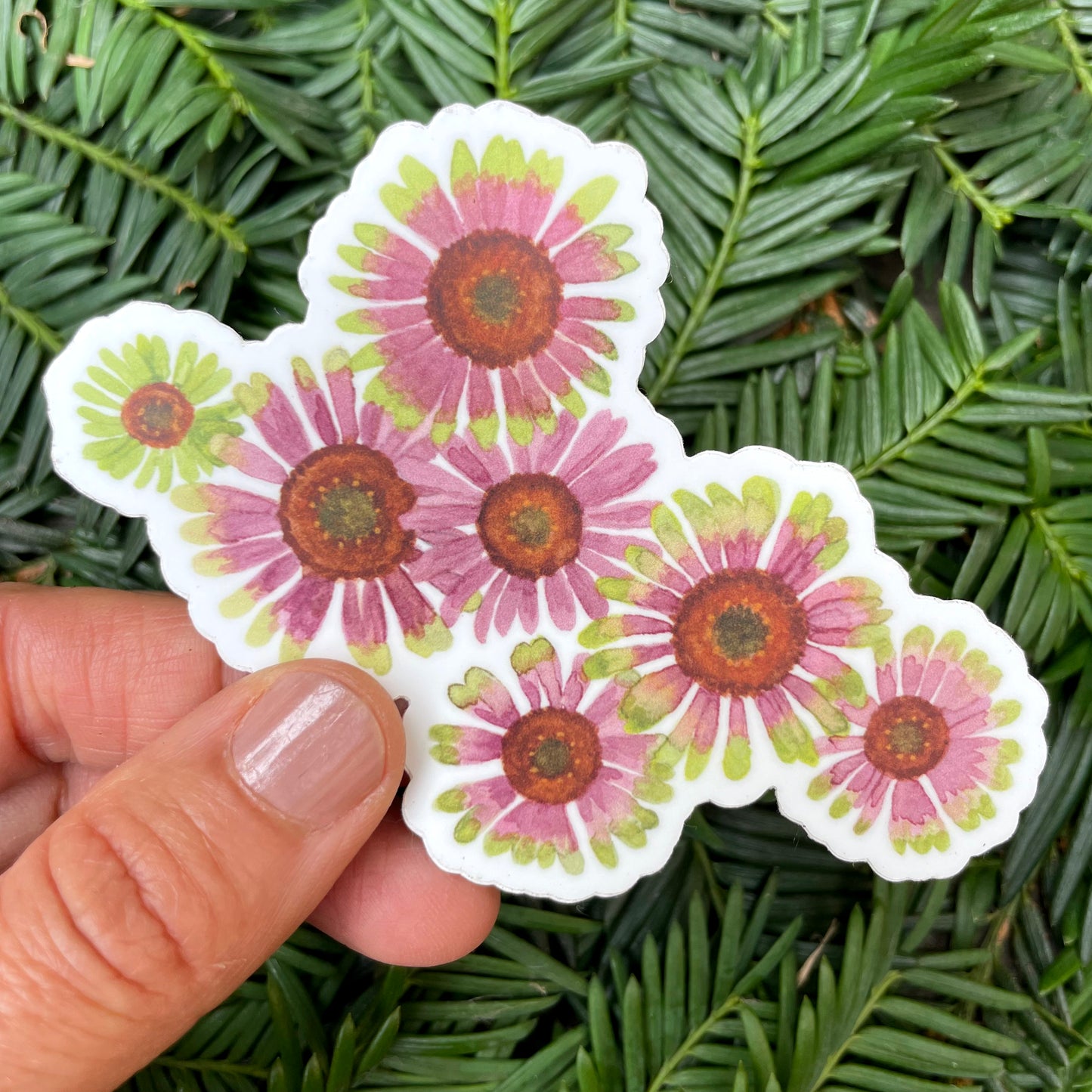 Set of 5 Flower Stickers