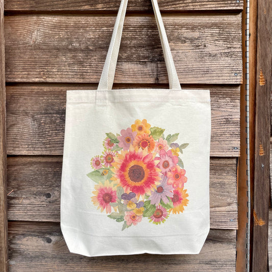 Watercolor Flower Tote Bag