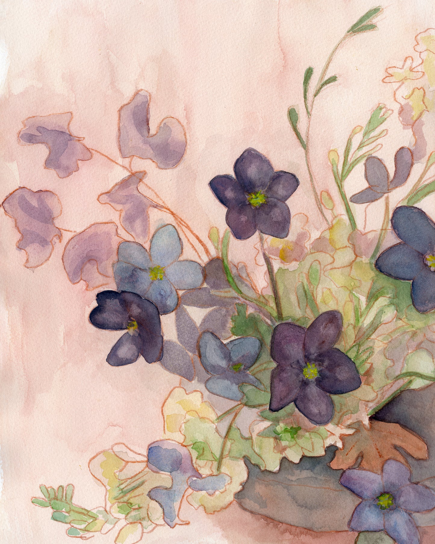 Blue Hellebores | Original Painting