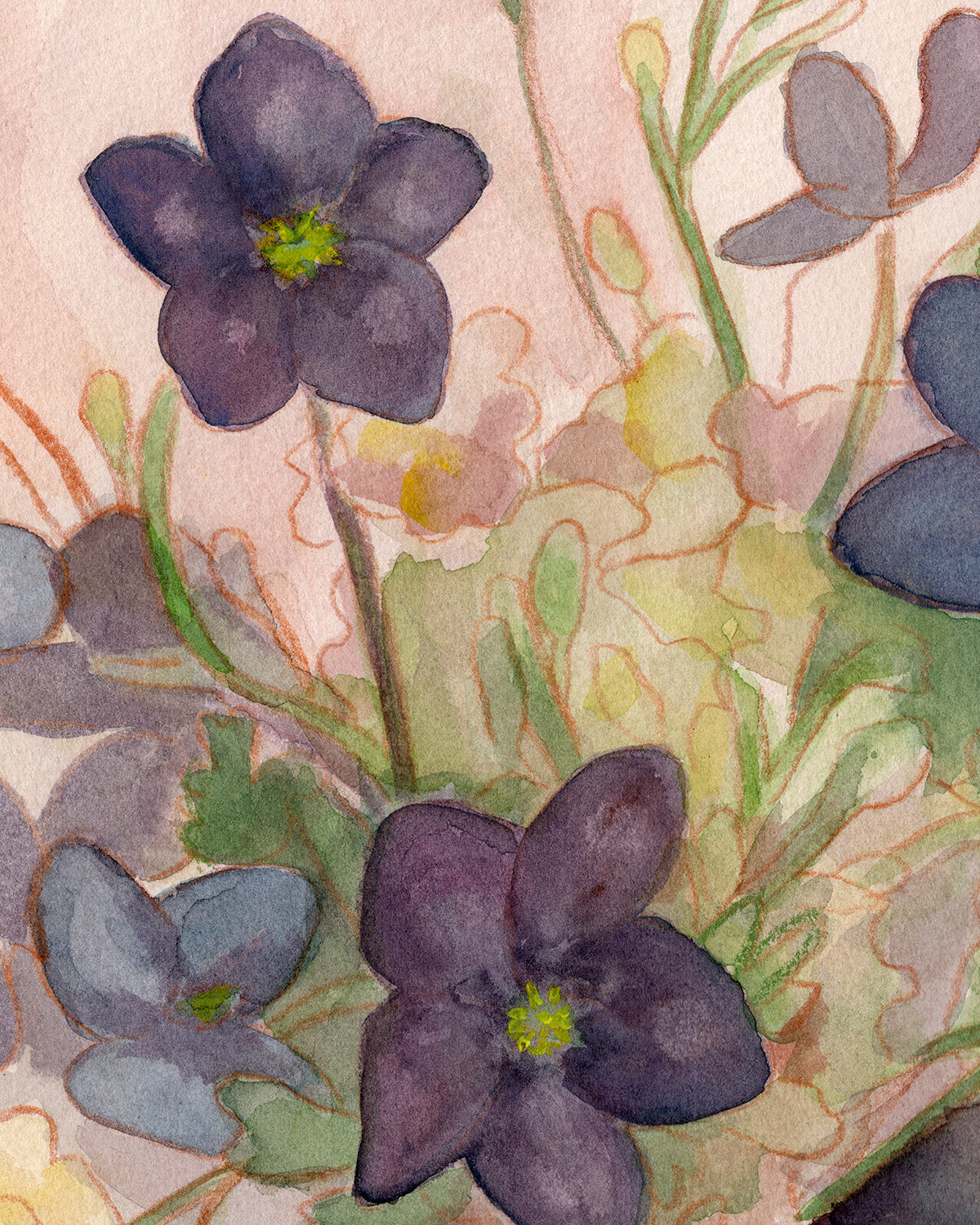 Blue Hellebores | Original Painting