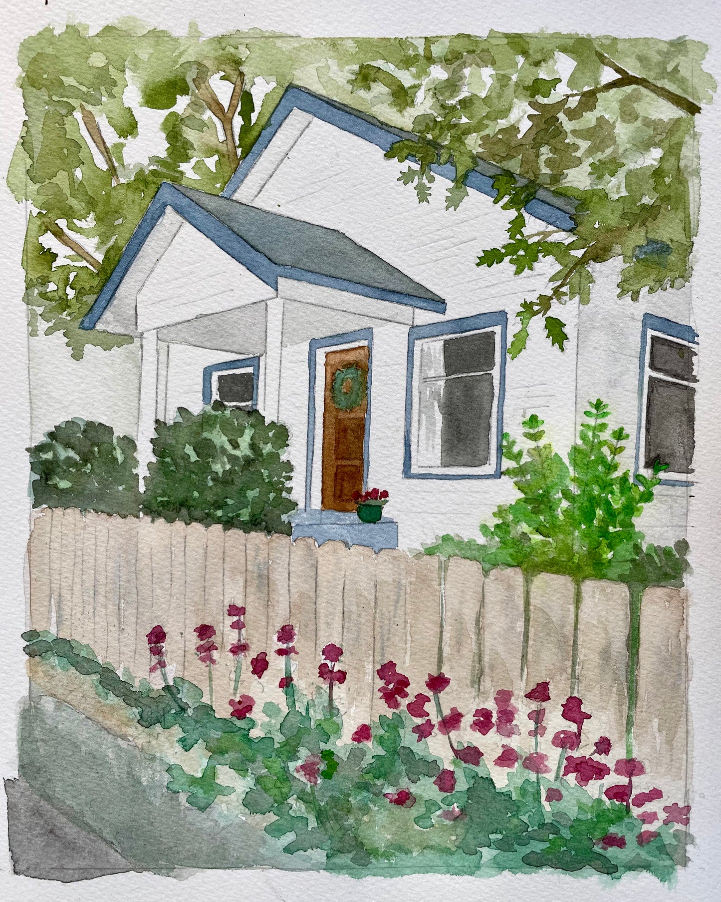 Custom Watercolor House Painting