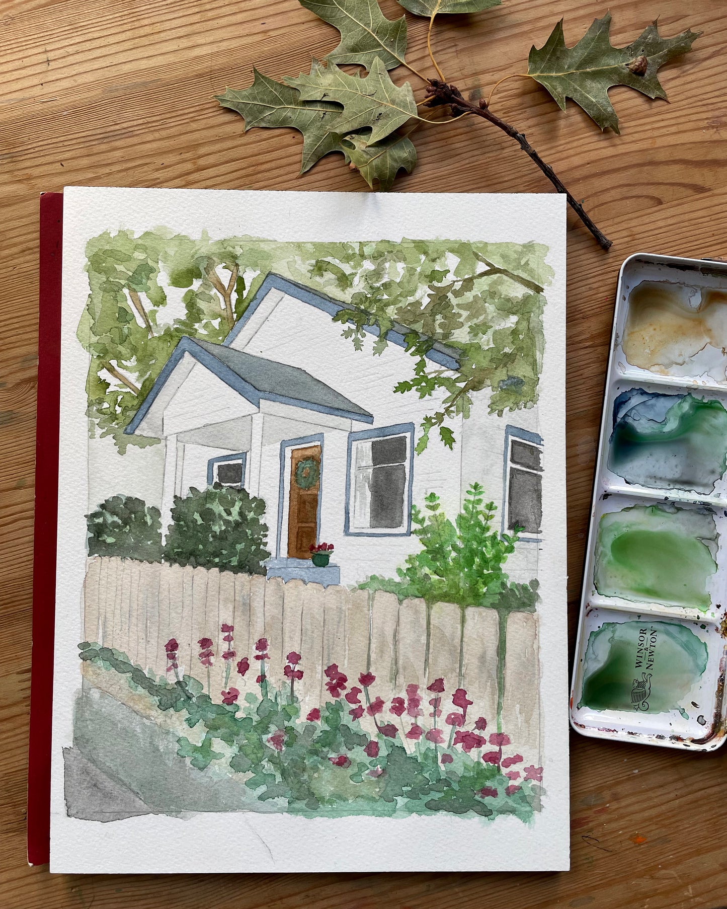 Custom Watercolor House Painting