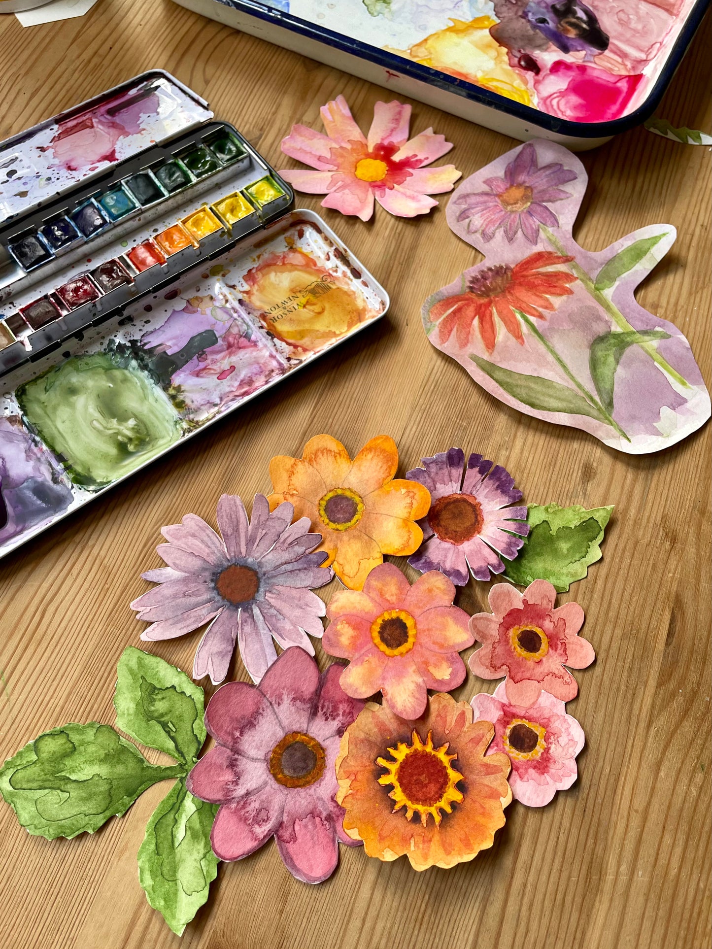 Watercolor Flower Sticker (v2)