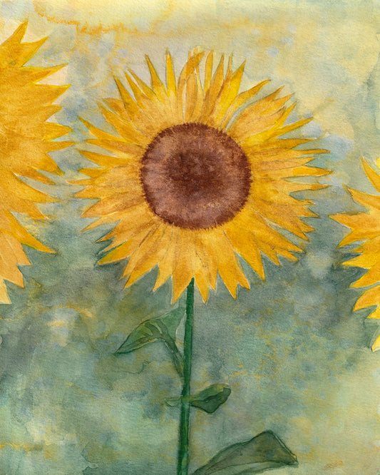 Sunflower (green) | Original Painting