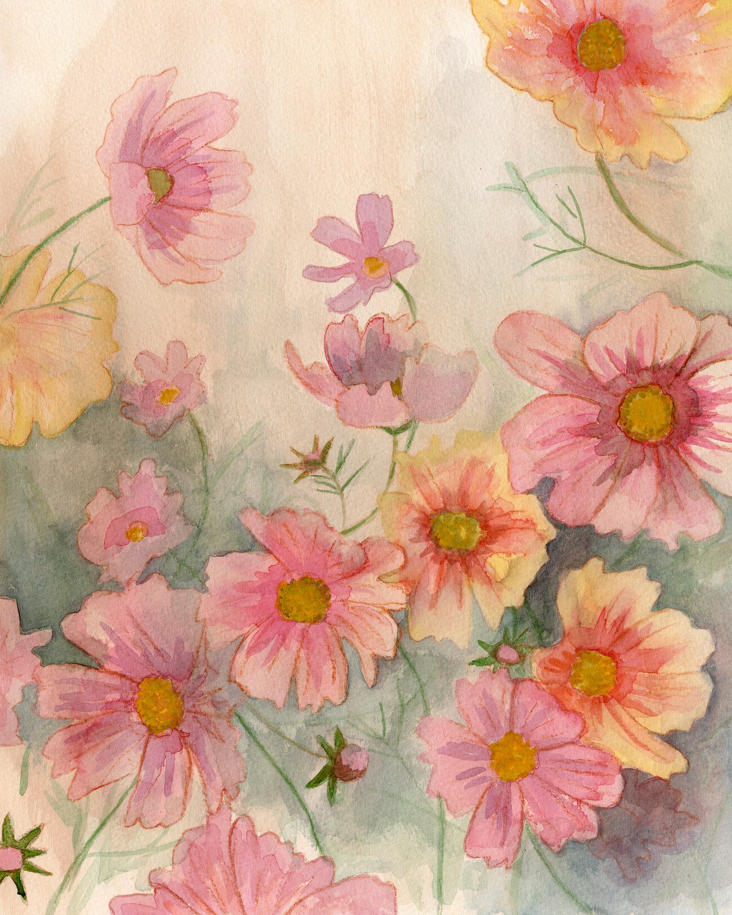 Sunset Cosmos | Original Painting