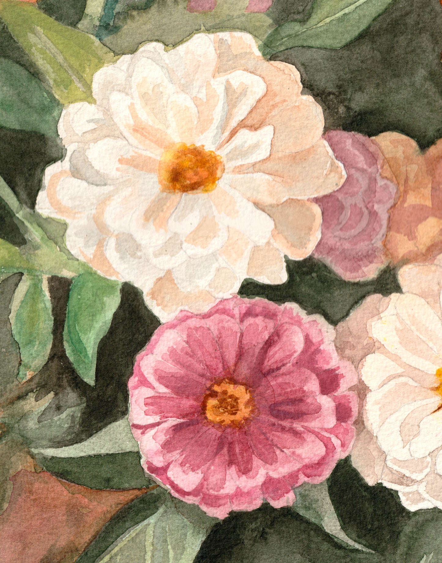 Zinnias | Archival Print