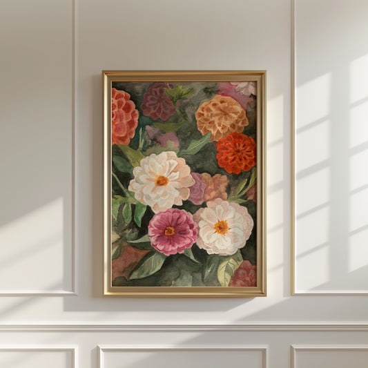 Zinnias | Archival Print